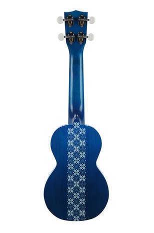 Kahiko Batik Series Soprano Ukelele - Trans Blue