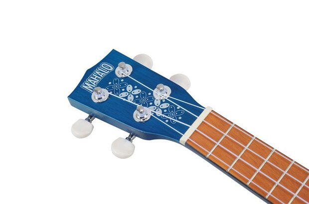 Kahiko Batik Series Soprano Ukelele - Trans Blue