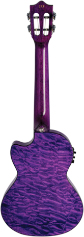 LANIKAI Tenorukelele, Quilted Maple Serie, Purple Stain, Voorversterker, Tas 