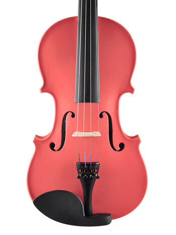 Leonardo viool 3/4 of 4/4 tea roze rose, compleet met koffer, strijkstok e.d.