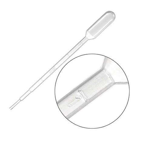 Pasteur pipetten, 1 ml, disposable, 10 stuks