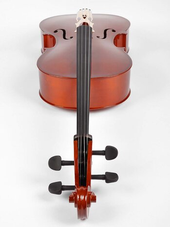 Leonardo 4/4 cello nitro, hardhout toets en stemsleutels, inclusief tas en strijkstok