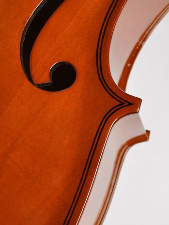 Leonardo 4/4 cello nitro, hardhout toets en stemsleutels, inclusief tas en strijkstok