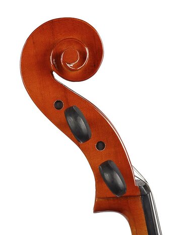 Leonardo 4/4 cello nitro, hardhout toets en stemsleutels, inclusief tas en strijkstok