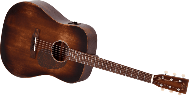 Sigma DM-15E-AGED electro-akoestische dreadnought, aged old whiskey barrel