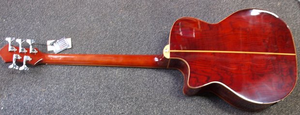 Richwood 5-snarige electro-akoestische basgitaar, naturel, limited edition