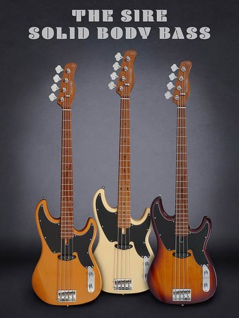 Sire Basses D5+ Series Marcus Miller basgitaar, Butterscotch Blonde