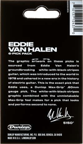 EVH plectrums 03, playerspack 6 stuks