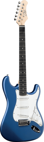 EKO S300-pakket stratocastermodel, metallic blue