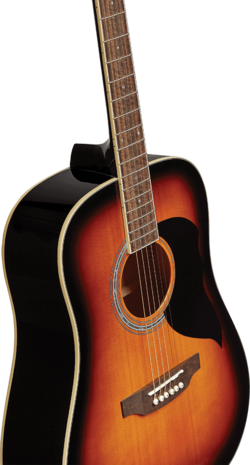 EKO Ranger 6 - Dreadnought sunburst, staalsnarig