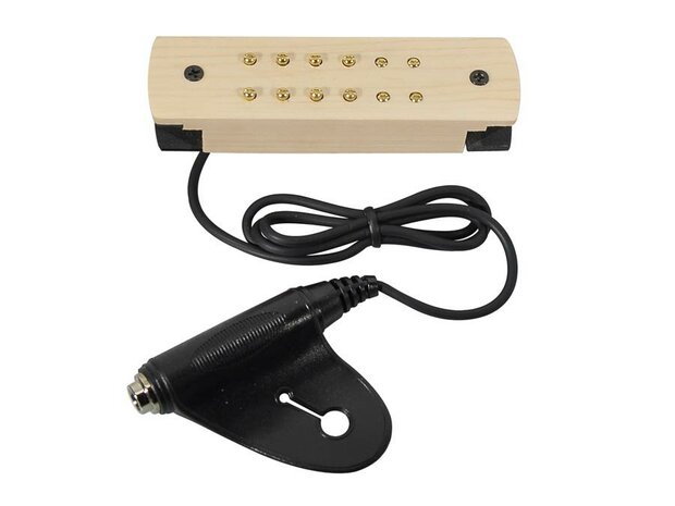 Maple Soundhole pickup, humbucker with 60cm cable + jack socket