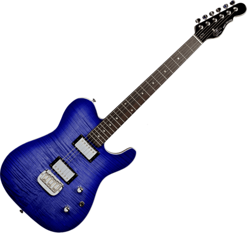 G&L Asat DeLuxe Carved Top, BBS Brigth Blueburst