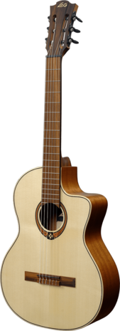 Lâg Occitania OC88CE electro-akoestische klassieke nylonsnarige gitaar, 4/4, nu met koffer