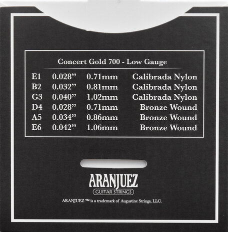 ARANJUEZ CONCERT GOLD Snaren A700, low tension