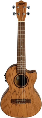 Lanikai Tenor ukelele Oak, met voorversterker en hoes