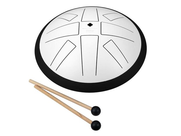 Sela tongue drum 10", 8 tongues, C Major, white