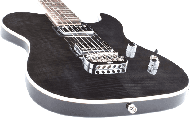 G&L Asat DeLuxe Tribute Transluced Black 'carved top'