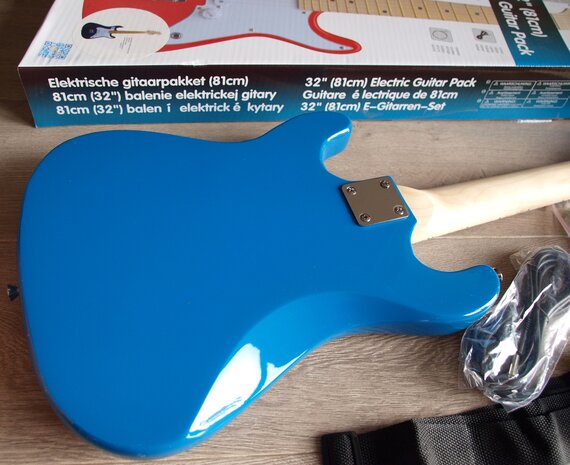 Sky stratocaster-model, Junior, blauw gitaarpakket