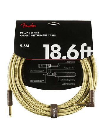 Fender DeLuxe Series 5.5 meter instrumentkabel, yellow tweed