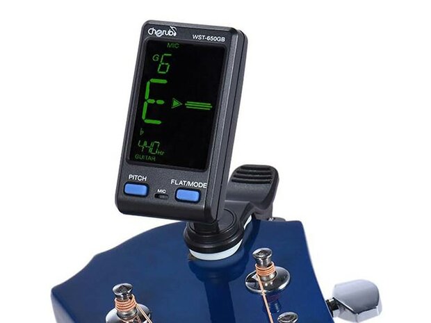 Cherub guitar and bass clip tuner /stemapparaat