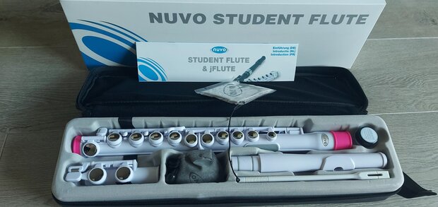 Nuvo Student Flute, White Pink
