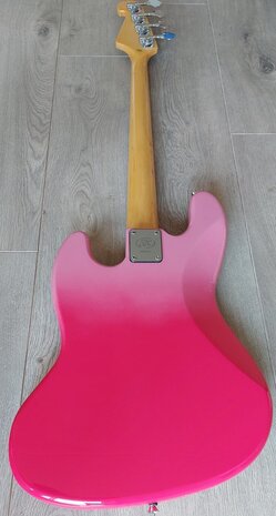 SX Modern Series JB style electric bass guitar with gigbag, pink twilight