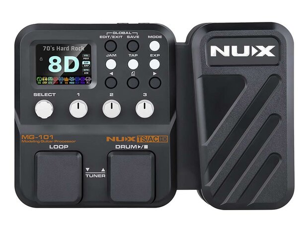 NUX Multi-Effects guitar amp modeling processor and multi effect with drum machine and phrase looper