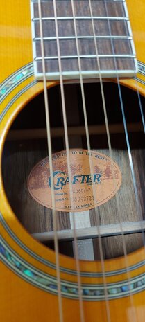 Crafter TA080/AM, Acoustic parlor guitar, solid Sitka spruce top
