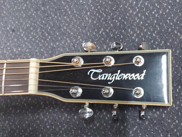 Tanglewood Super Jumbo Evolution Exotic Viscount Trans Orange nu met koffer