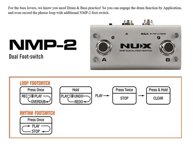 MIGHTY-B50BT |NUX Mighty Series digitale basversterker 50 Watt - 6