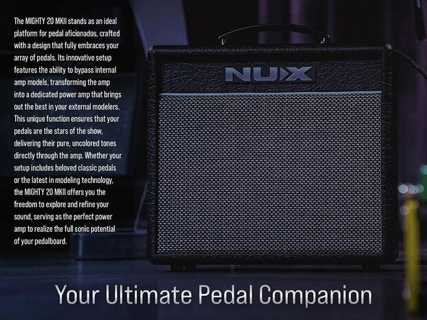 NUX Mighty Series modeling amplifier 20 watt MK2 - 8" speaker - amp modeling - DSP - looper - tuner - USB audio