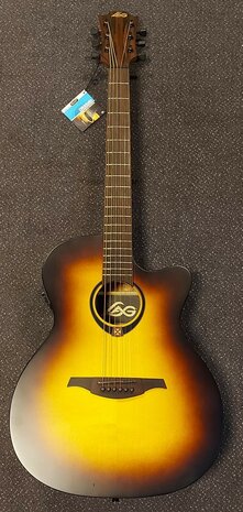 Lâg Tramontane T70 Auditorium met cutaway, electro-akoestisch, Brownburst