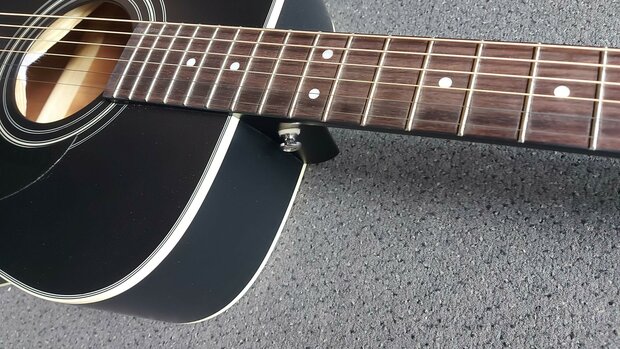Cort Folkgitaar Earth 70, Black Satin Dreadnought met massief bovenblad