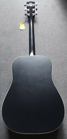 Cort Folkgitaar Earth 70, Black Satin Dreadnought met massief bovenblad