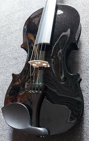 Viool 4/4 (volwassen model) compleet, zwart 
