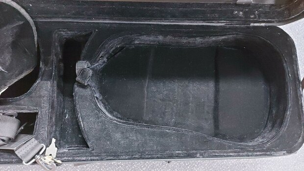 Koffer Altviool zwart met hygrometer