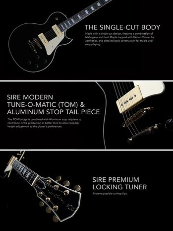 Sire Larry Carlton L7V Tobacco Sunburst met P90 soapbar elementen