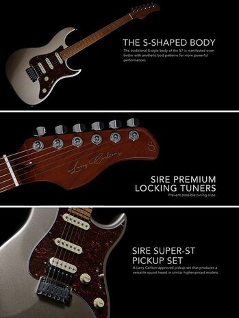 Sire Larry Carlton S7 Vintage Series electric guitar ST-style champagne gold metallic