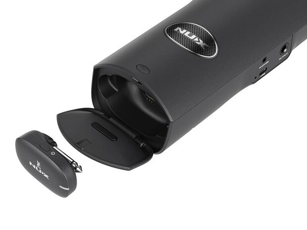 NUX Nes-1 digitale saxofoon, met bluetooth, draadloos met 5W speaker, zwart