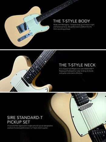 Sire Guitars T3 Series Larry Carlton electric guitar T-style tobacco sunburst