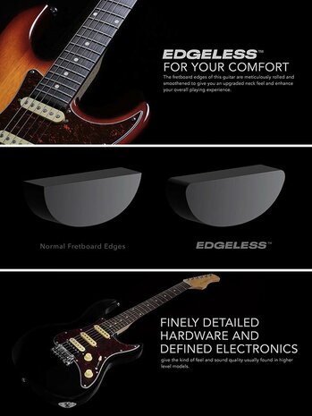 Sire Guitars S3 Series Larry Carlton electric guitar S-style tobacco sunburst