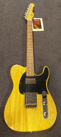 G&L USA Custom Build Korina Asat Classic Bluesboy Honey Ale met luxe Tolex case