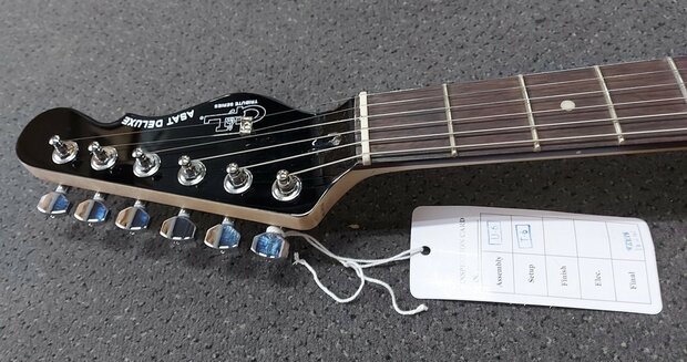 G&L Asat DeLuxe Tribute Transluced Black 'carved top'