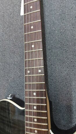 G&L Asat DeLuxe Tribute Transluced Black 'carved top'