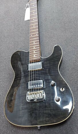 G&L Asat DeLuxe Tribute Transluced Black 'carved top'