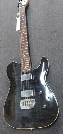 G&L Asat DeLuxe Tribute Transluced Black 'carved top'