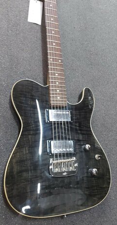 G&L Asat DeLuxe Tribute Transluced Black 'carved top'