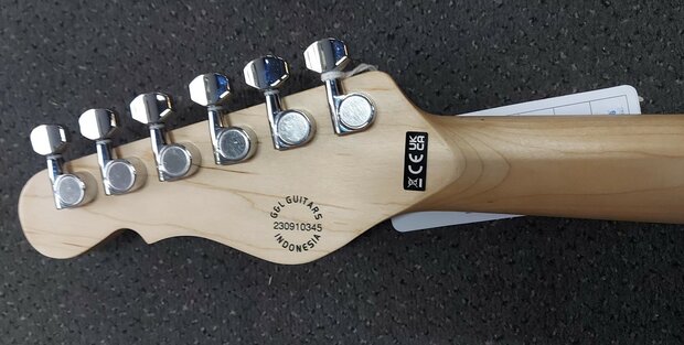 G&L Asat DeLuxe Tribute Transluced Black 'carved top'