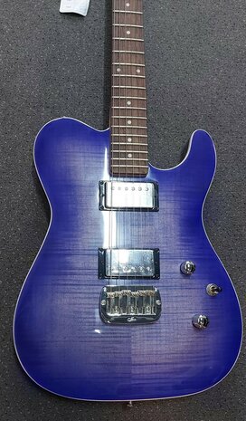 G&L Asat DeLuxe Carved Top, BBS Brigth Blueburst