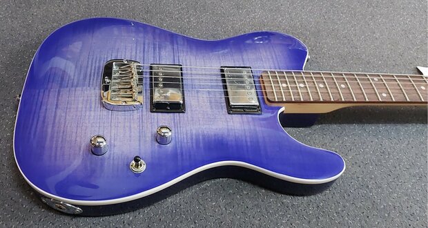 G&L Asat DeLuxe Carved Top, BBS Brigth Blueburst